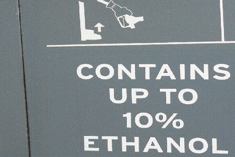 Sign reading “Contains up to 10% ethanol.”