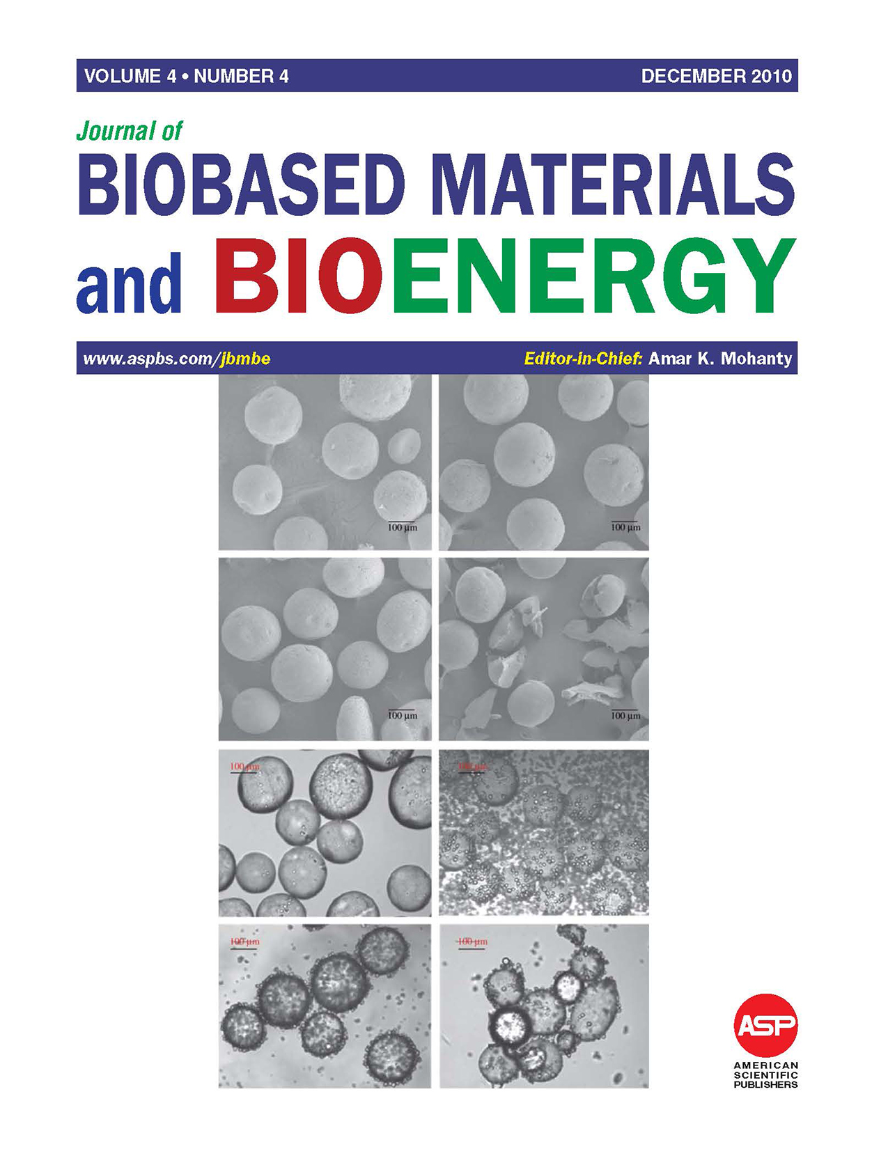 Biobased Materials and Bioenergy December 2010 cover.