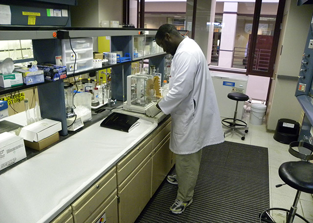 Researcher in a laboratory.