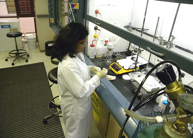 Researcher in a laboratory.