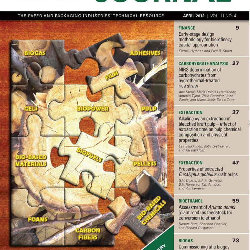 TAPPI Journal April 2012 cover.