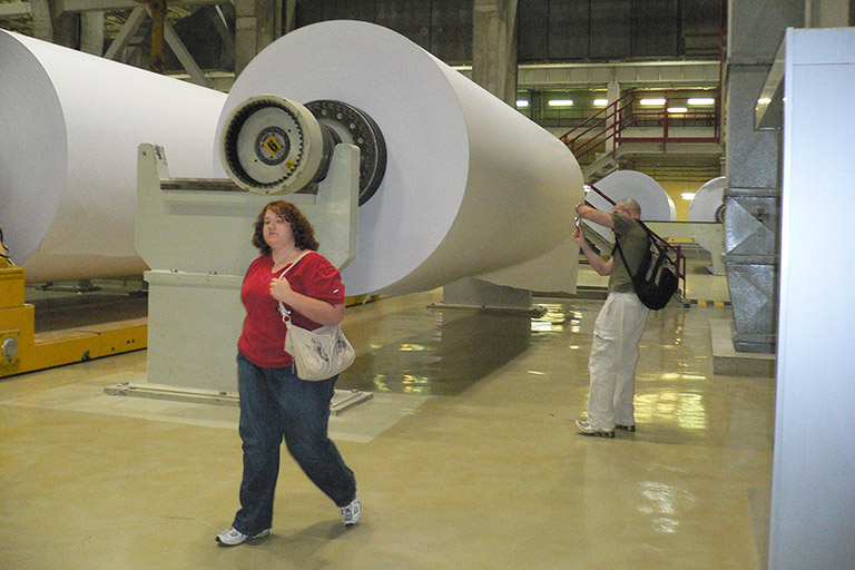 Large roll of paper.